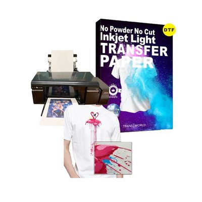qualità  Apparel Wholesale Bulk Size DTF Custom Packing Printable Lightweight No Paper A4 Inkjet Cut Transfer For T Shirt fabbrica